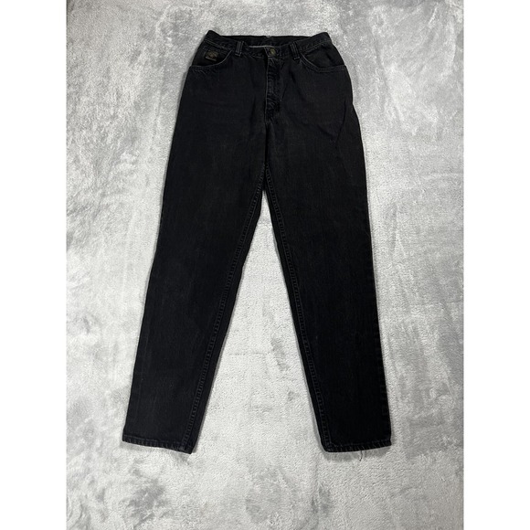 Wrangler Denim - Vintage 90s Wrangler Tapered Fit Jeans Womens 8 Black Denim Made in USA
